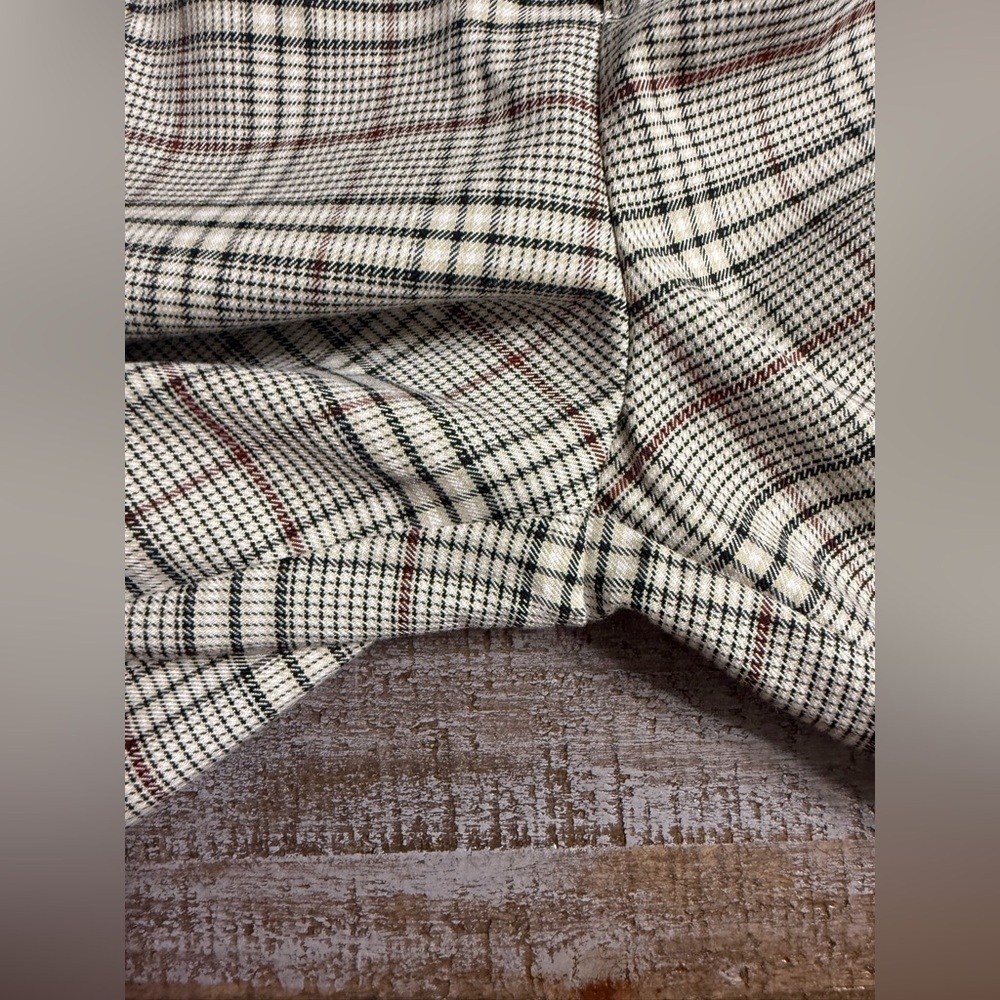 Full Tilt Black and Cream cuffed Plaid Trouser Pants - Picture 7 of 10